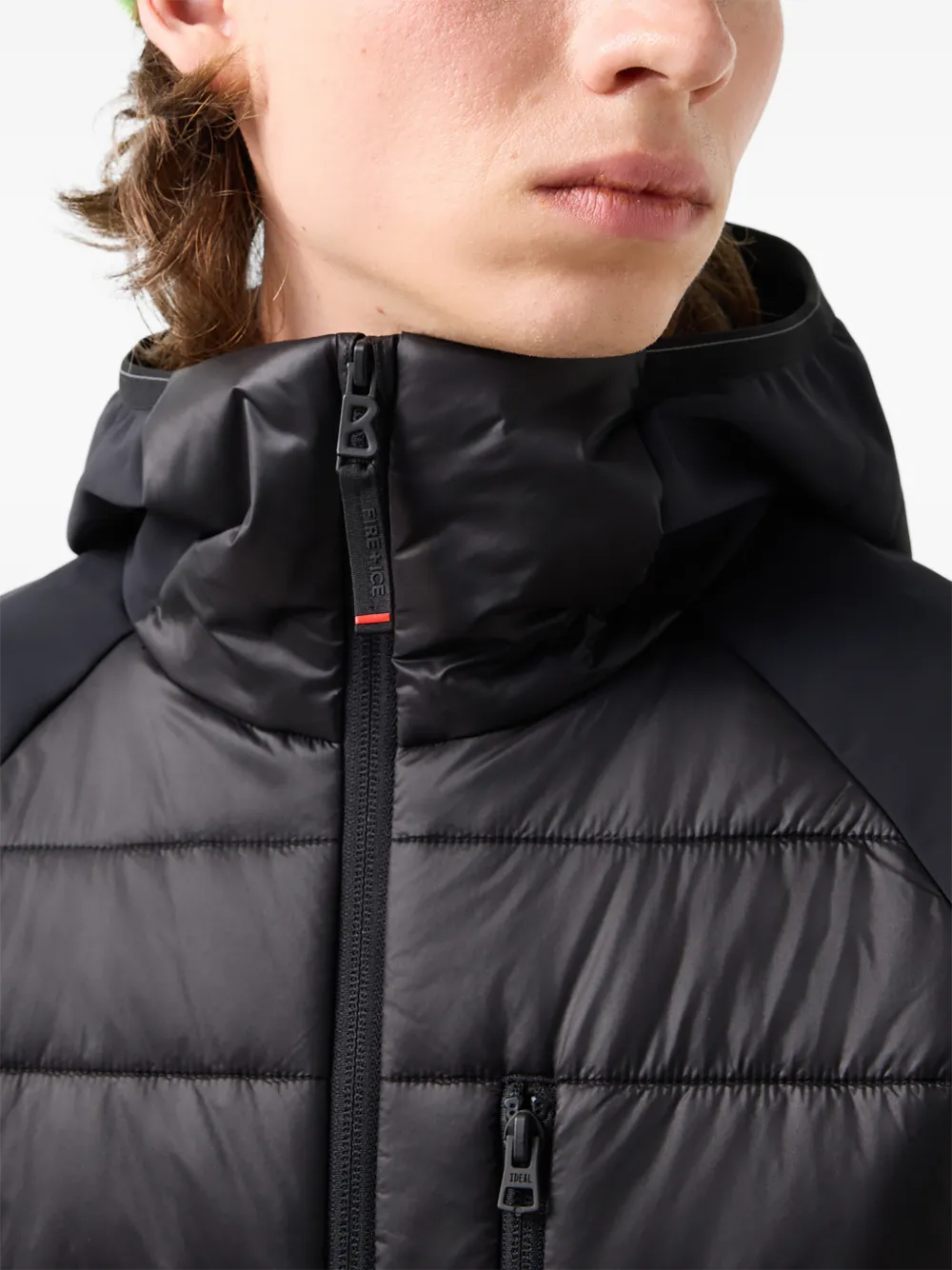 BOGNER FIRE+ICE Anian hybrid-design quilted jacket Zwart