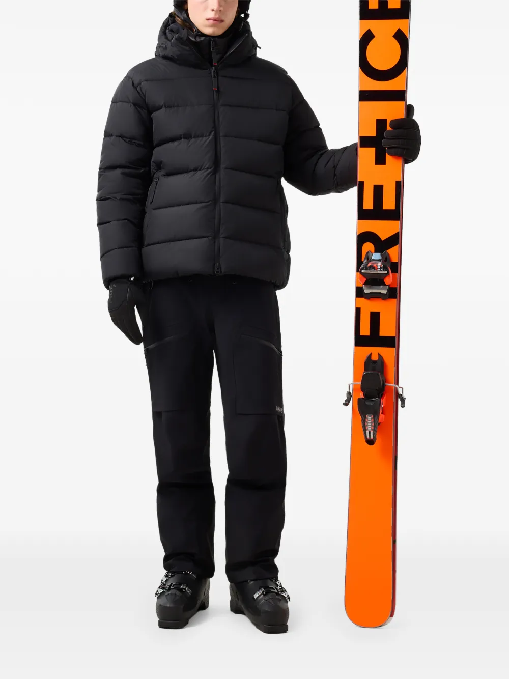 BOGNER FIRE+ICE Anian hybrid-design quilted jacket Zwart