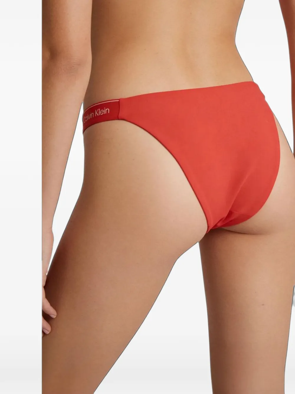 Calvin Klein Jeans logo-tape bikini bottoms Oranje