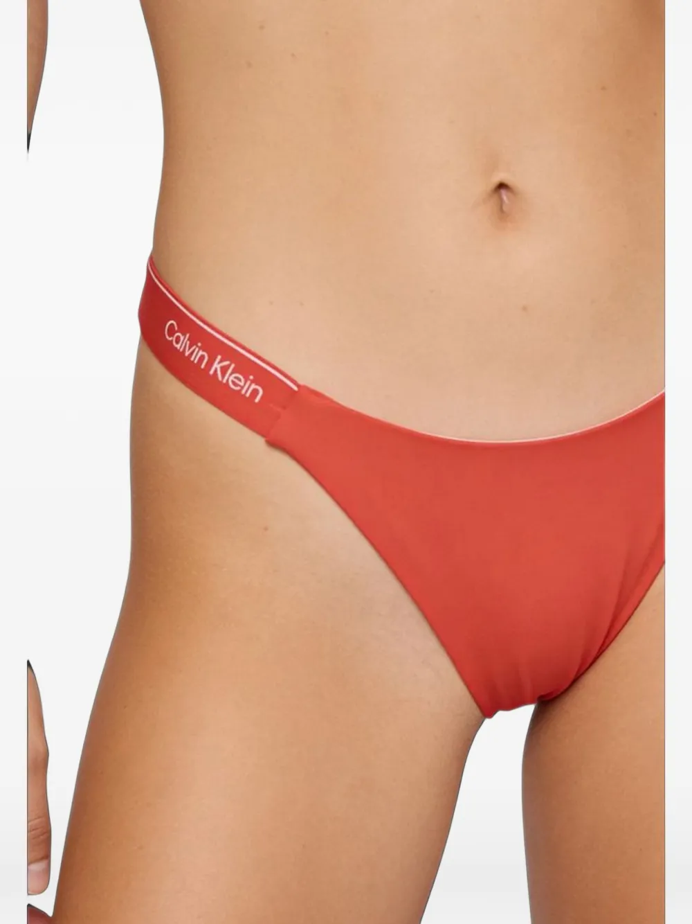 Calvin Klein Jeans logo-tape bikini bottoms Oranje