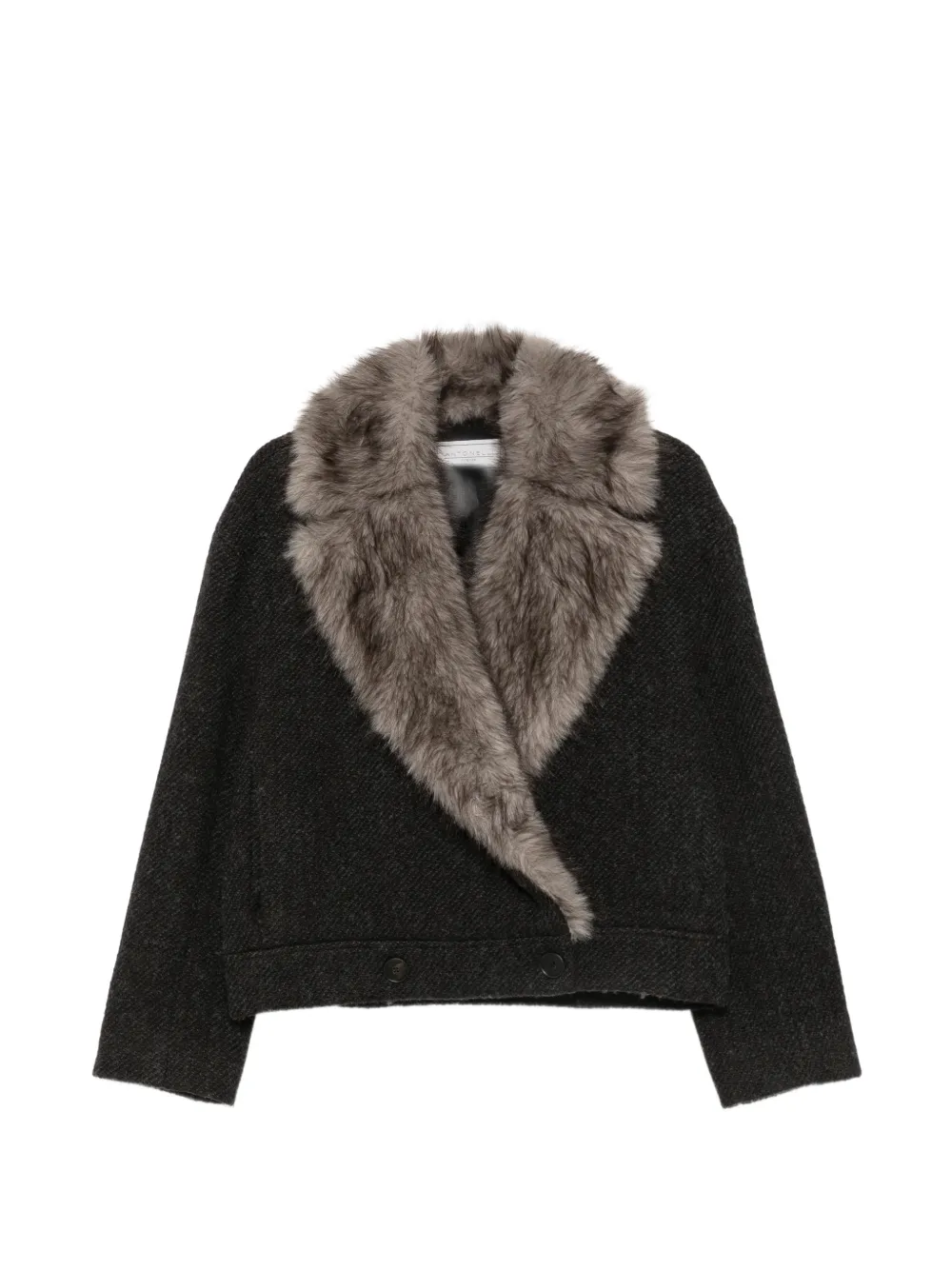 Antonelli faux-fur collar wool-blend jacket Bruin