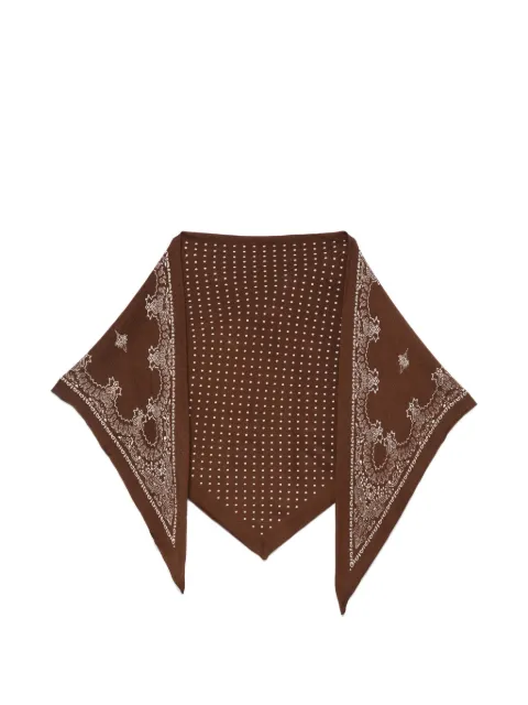 Destin bandana-print polka-dot scarf