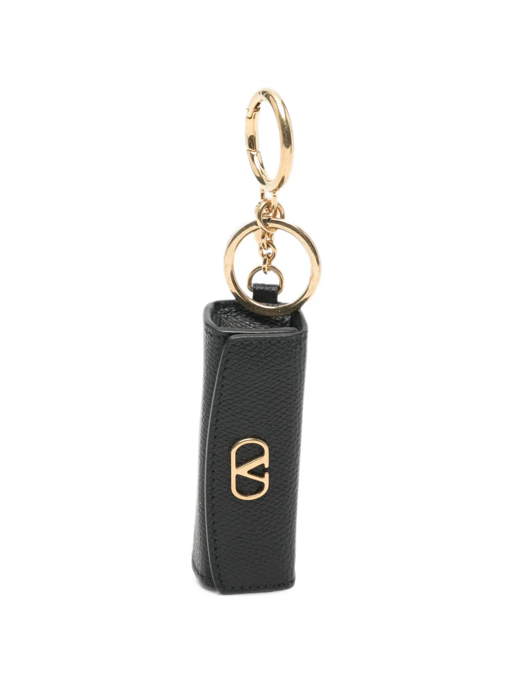 Valentino Garavani VLogo Signature leather keyring Zwart