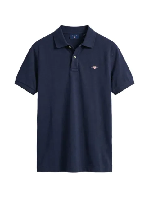 Gant logo-embroidered short-sleeve polo shirt