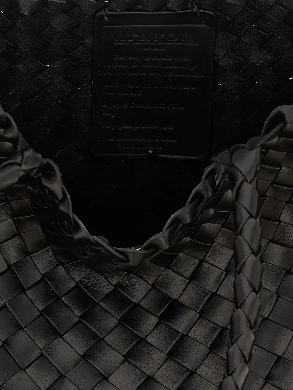 DRAGON DIFFUSION Santa Croce leather tote bag Zwart