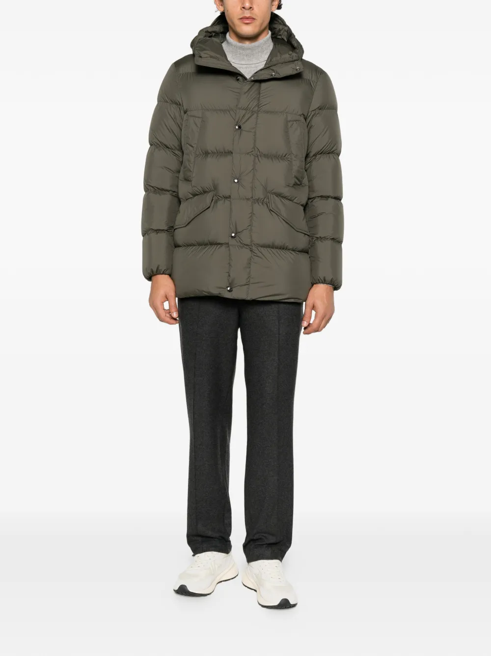 Moncler elasticated-waistband trousers Grijs