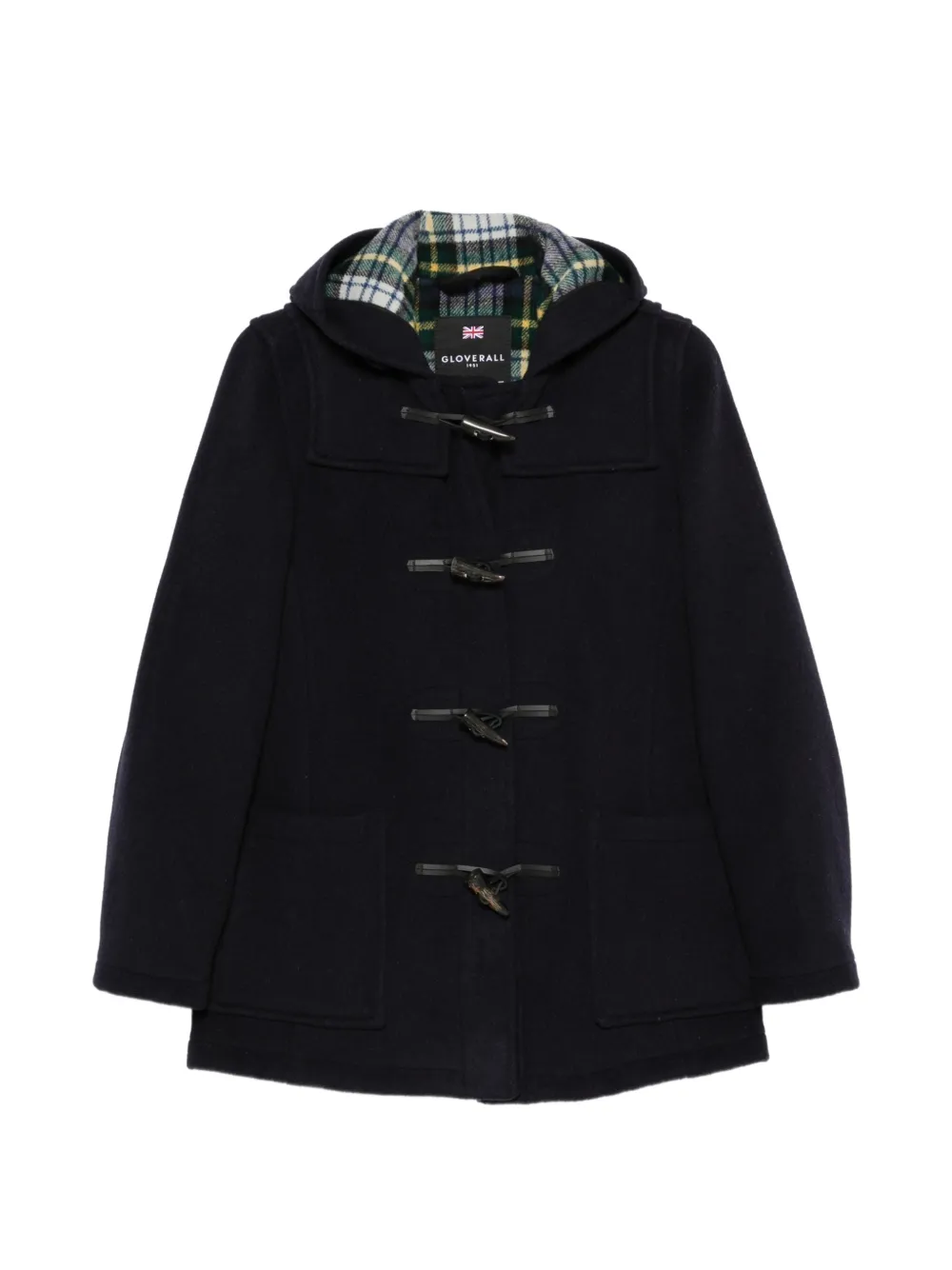 Gloverall toggle-fastening hooded duffle coat - Blue