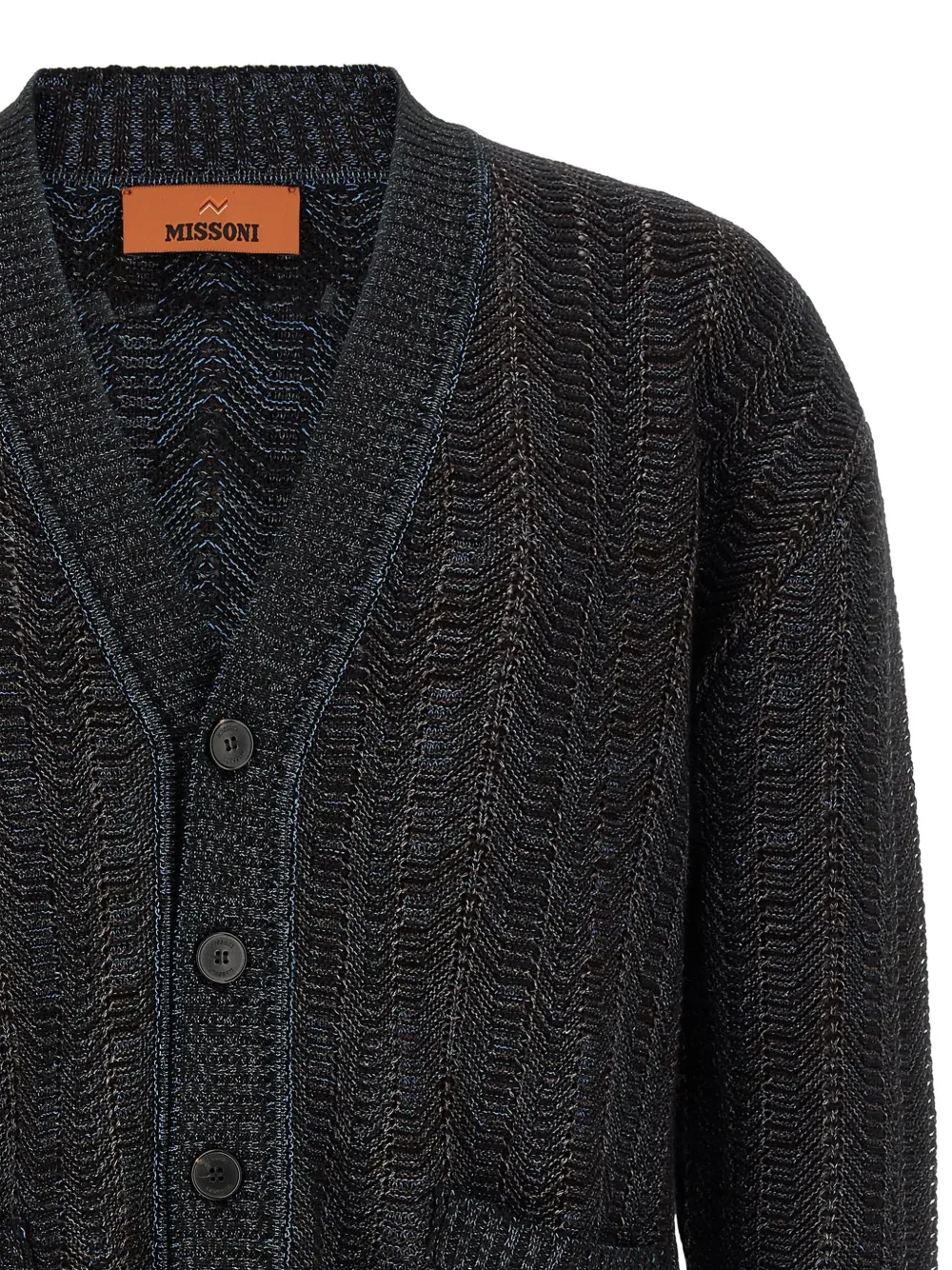 Missoni Gebreid vest met zigzagpatroon Blauw