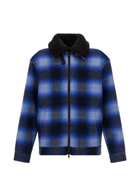 Balenciaga checked wool-fleece jacket