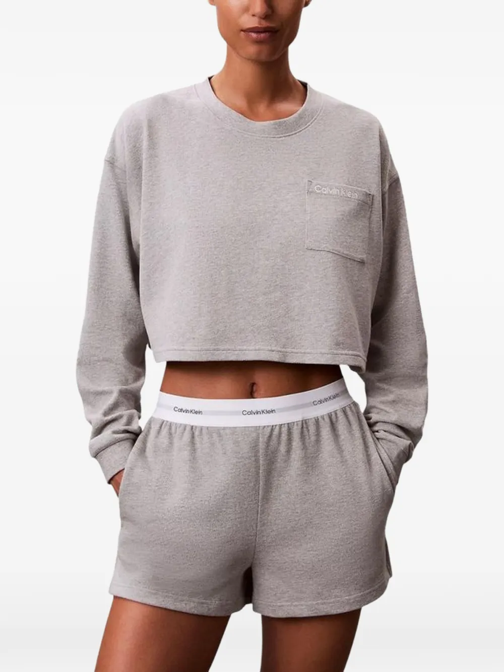 Calvin Klein Underwear logo-waistband cotton pajamas - Grau