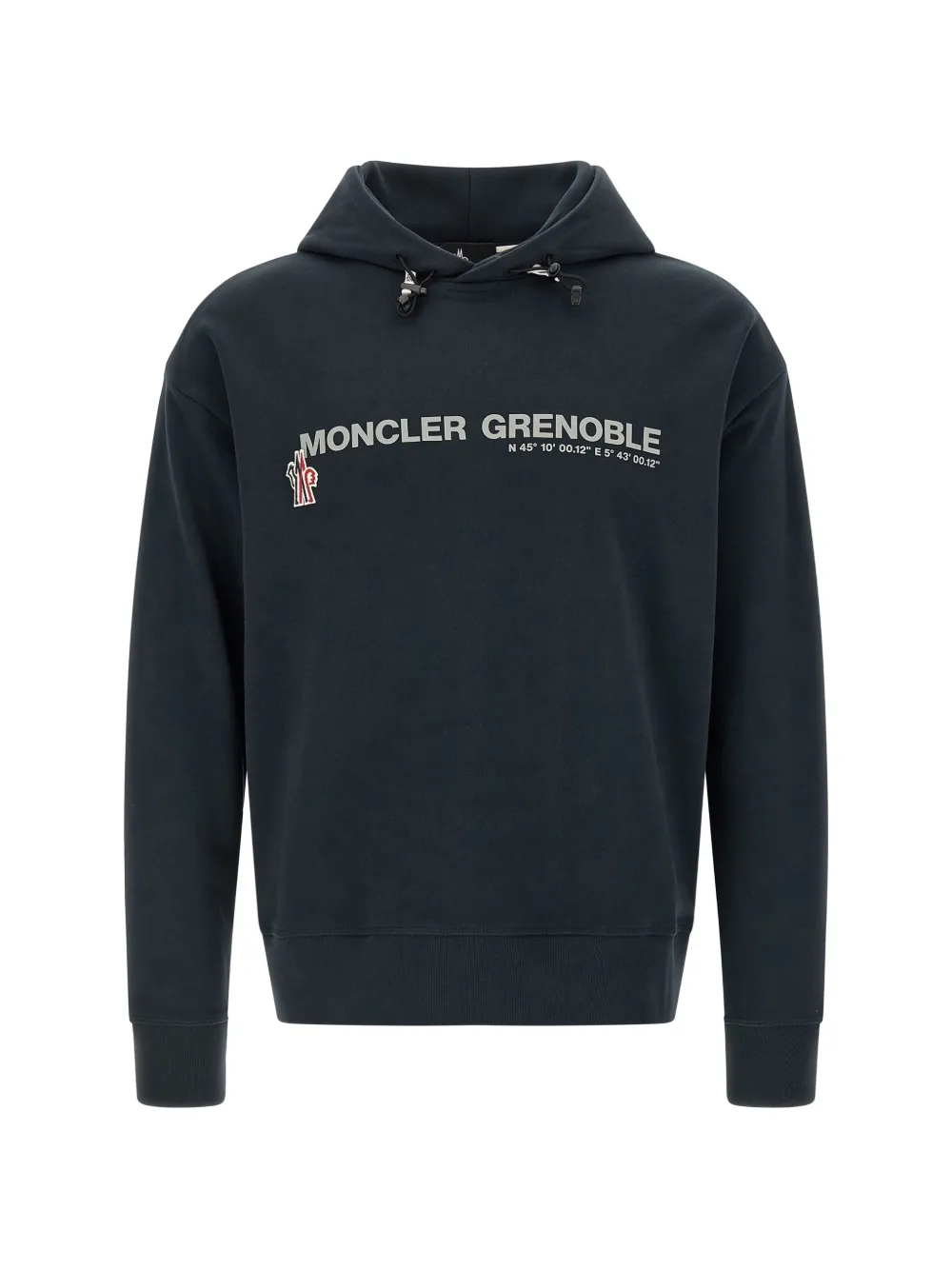 Moncler Grenoble Hoodie met logoprint en trekkoord Blauw