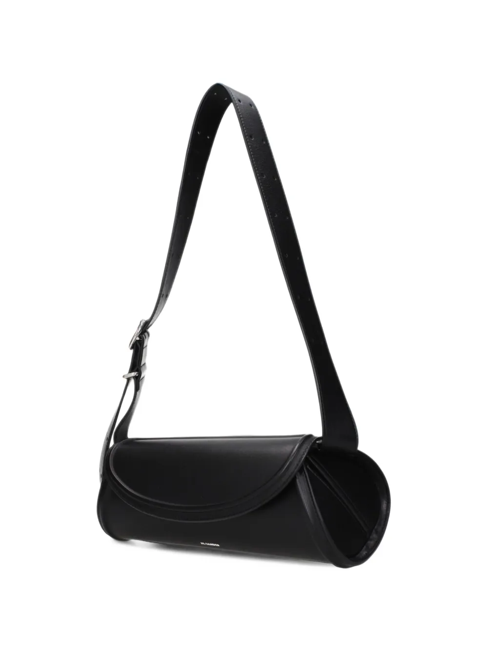 Jil Sander cylindrical leather cross body bag Zwart