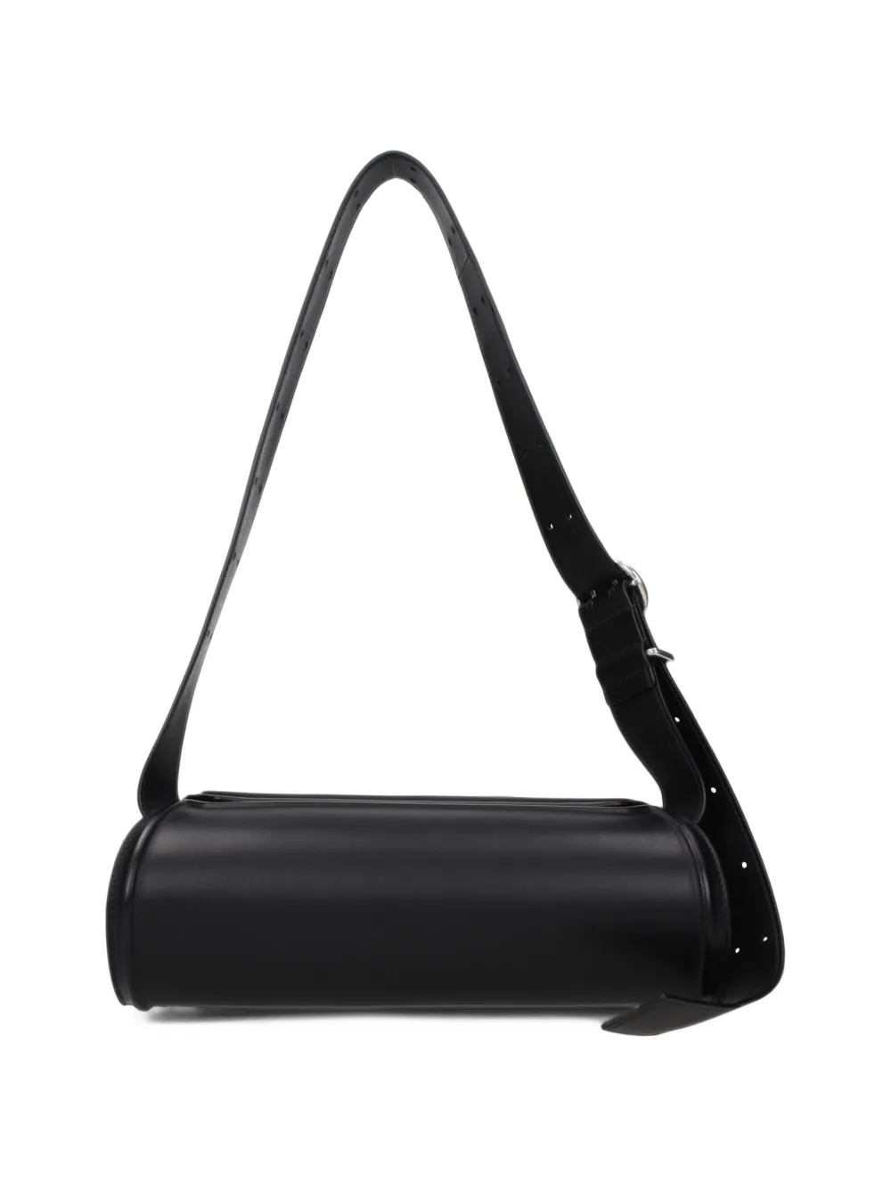 Jil Sander cylindrical leather cross body bag Zwart