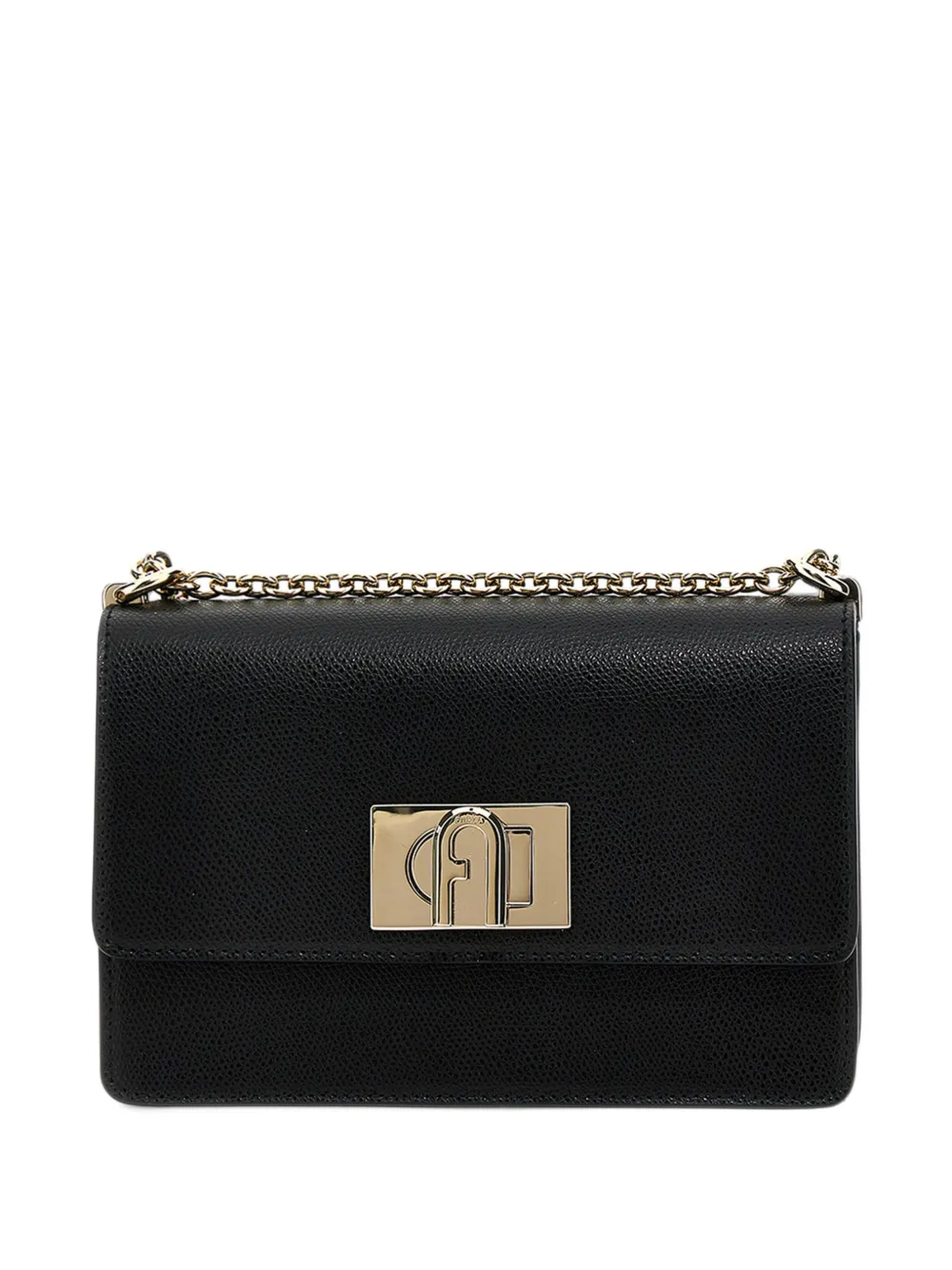 Furla mini 1927 leather cross body bag Zwart