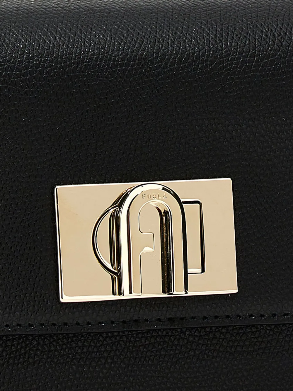 Furla mini 1927 leather cross body bag Zwart