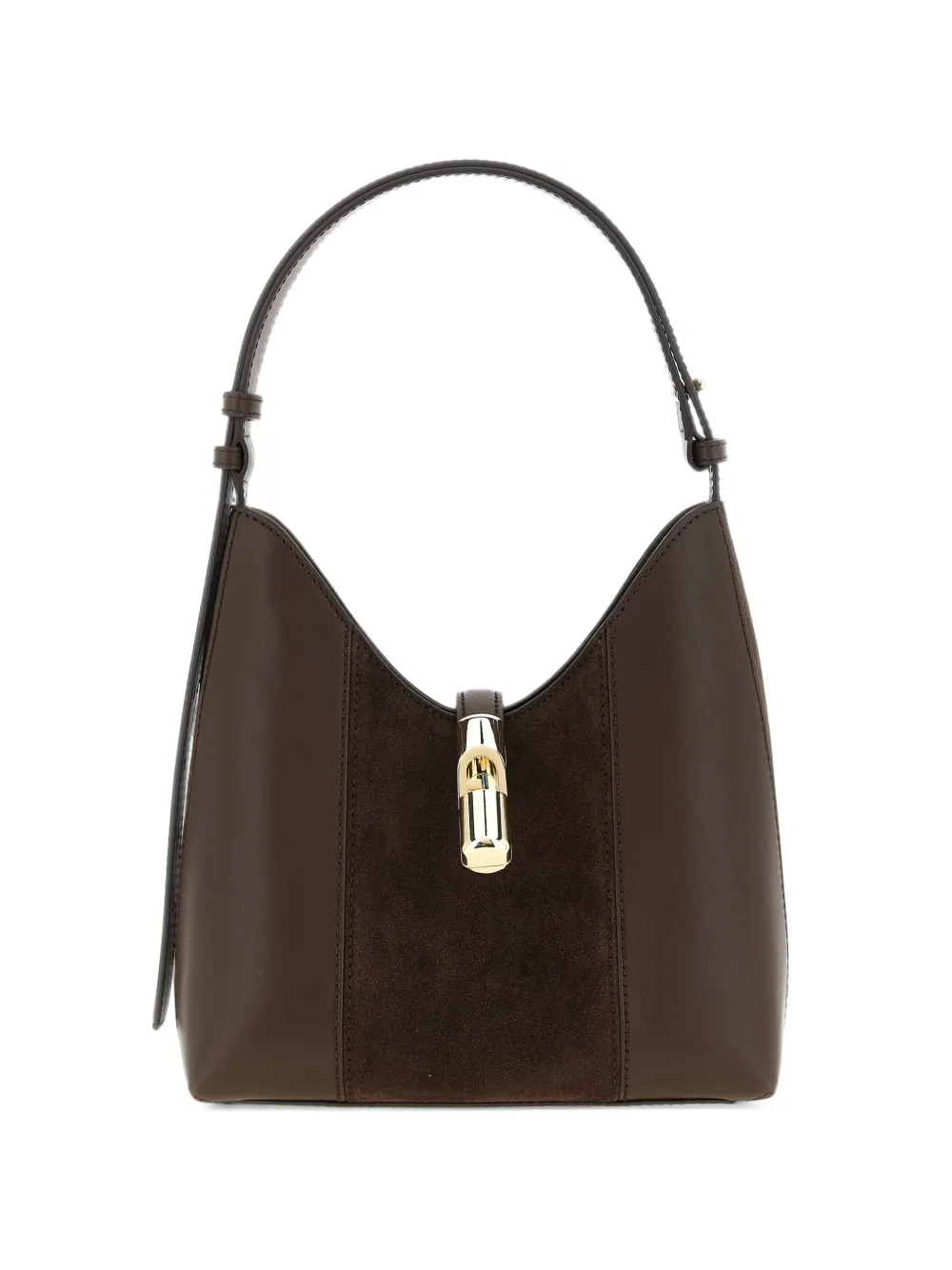Furla Borsa a spalla con inserti - Marrone