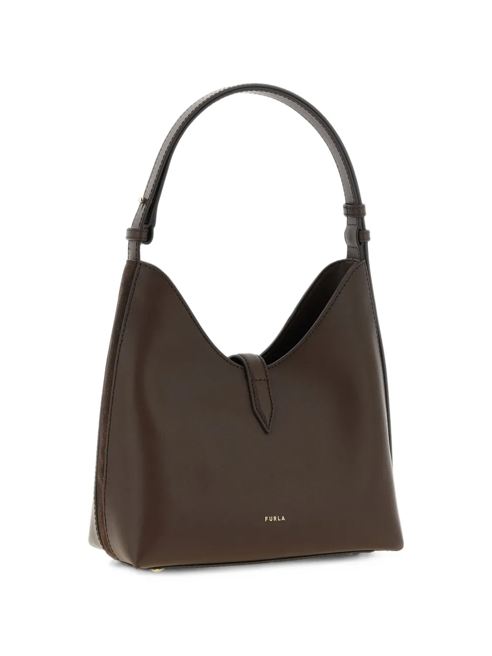 Furla panelled leather shoulder bag Bruin