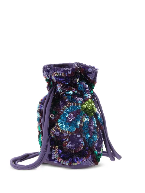 P.A.R.O.S.H. Gla sequin-embellished floral shoulder bag