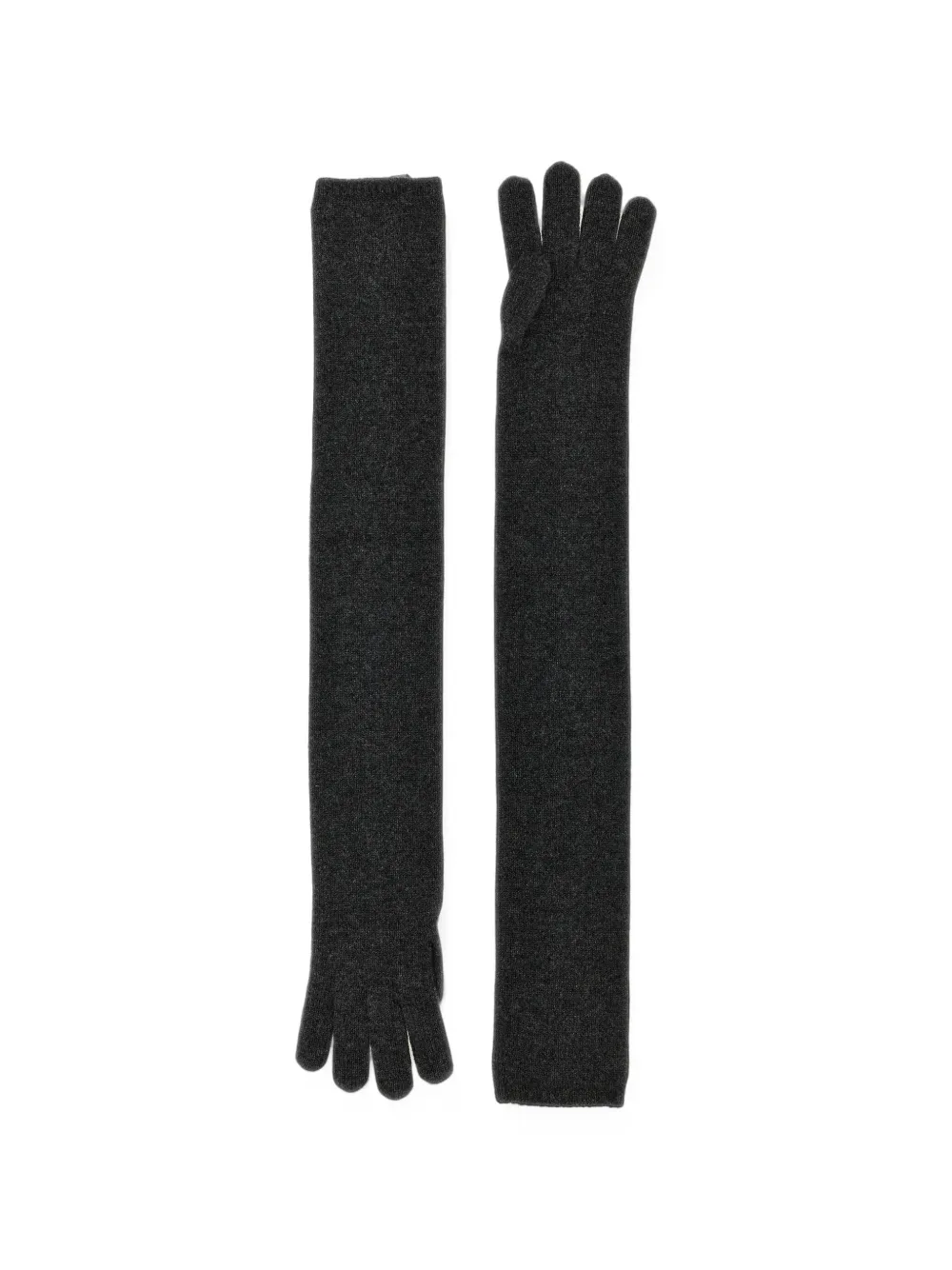 Max Mara fine-knit long gloves Grijs