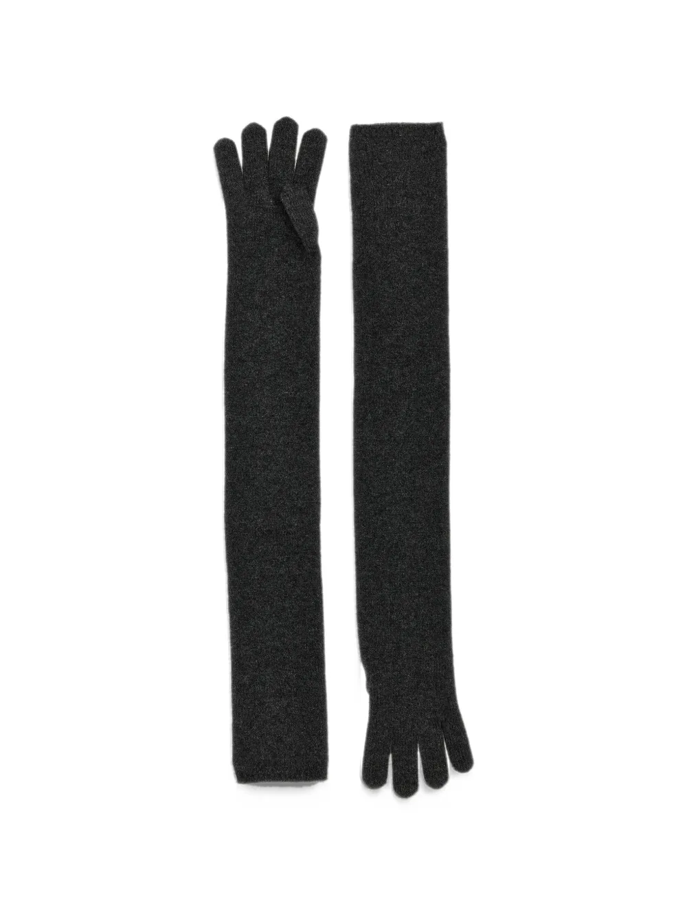 Max Mara fine-knit long gloves Grijs
