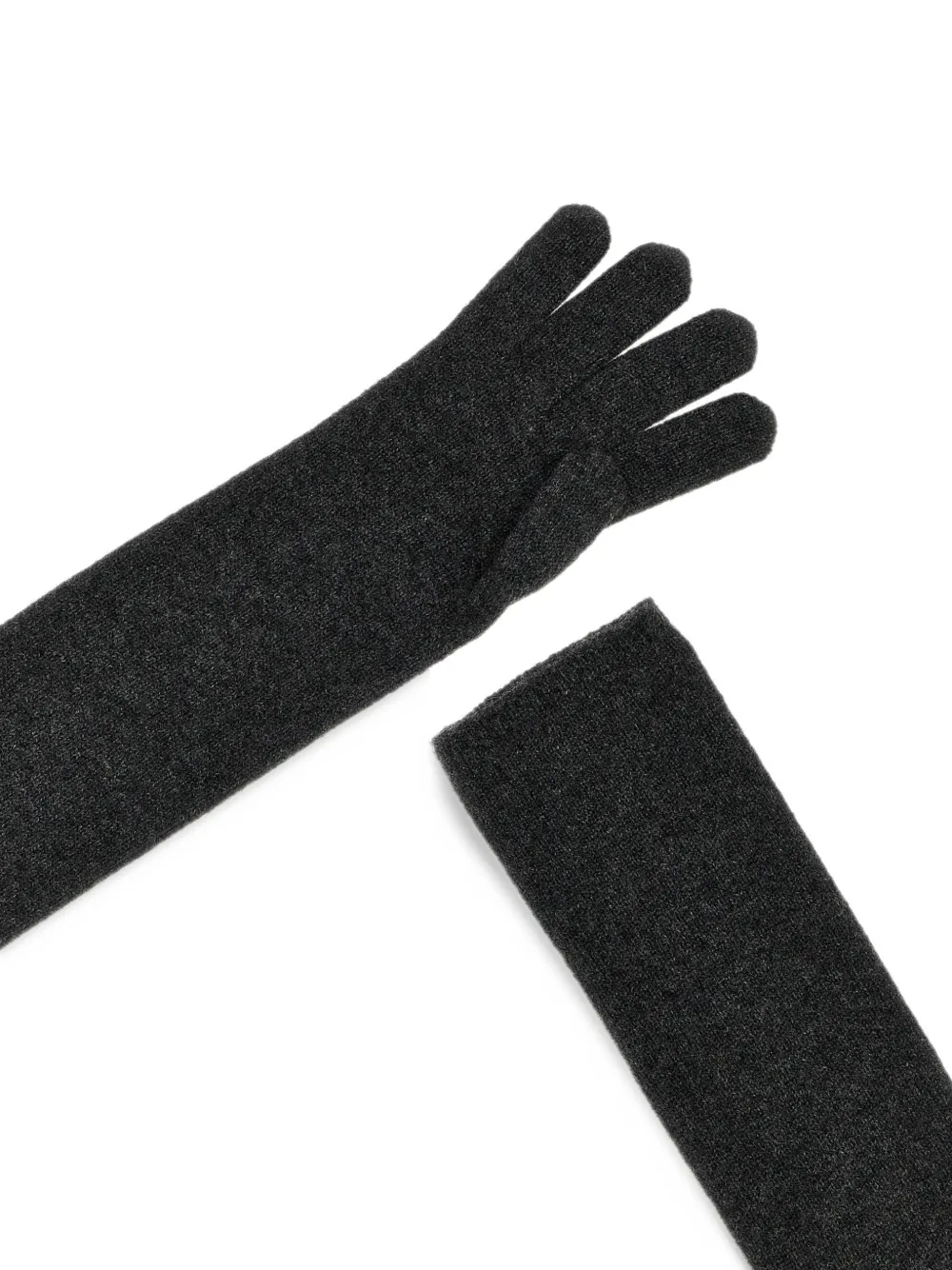 Max Mara fine-knit long gloves Grijs