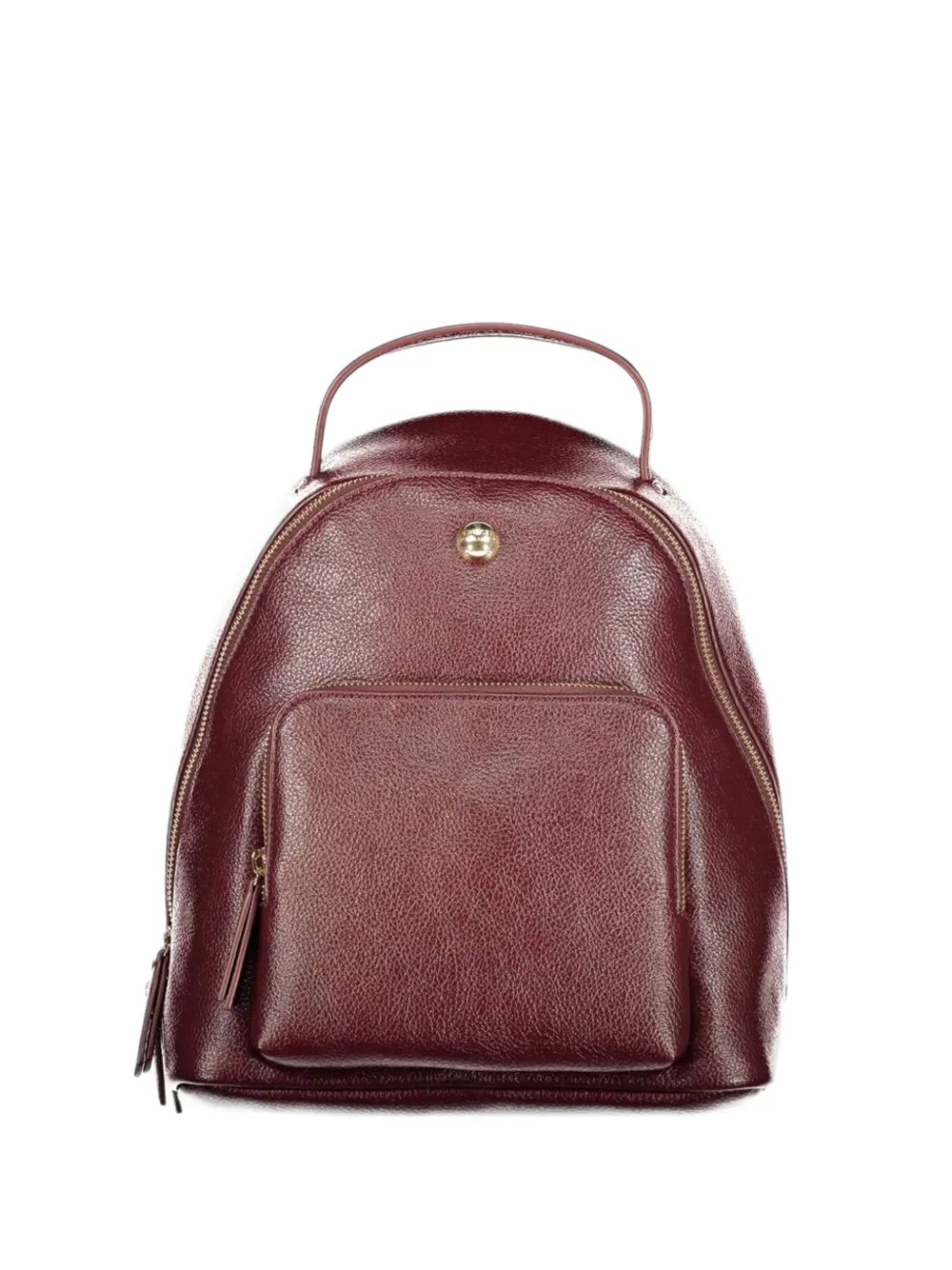 TWINSET grained-effect front-pocket backpack - Rosso