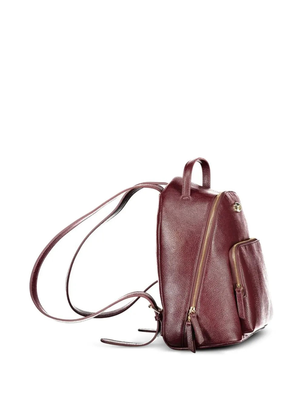 TWINSET grained-effect front-pocket backpack Rood