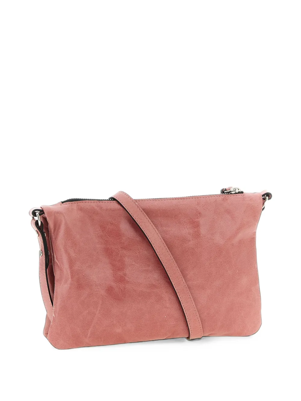 ISABEL MARANT Winna logo-print leather crossbody bag Roze