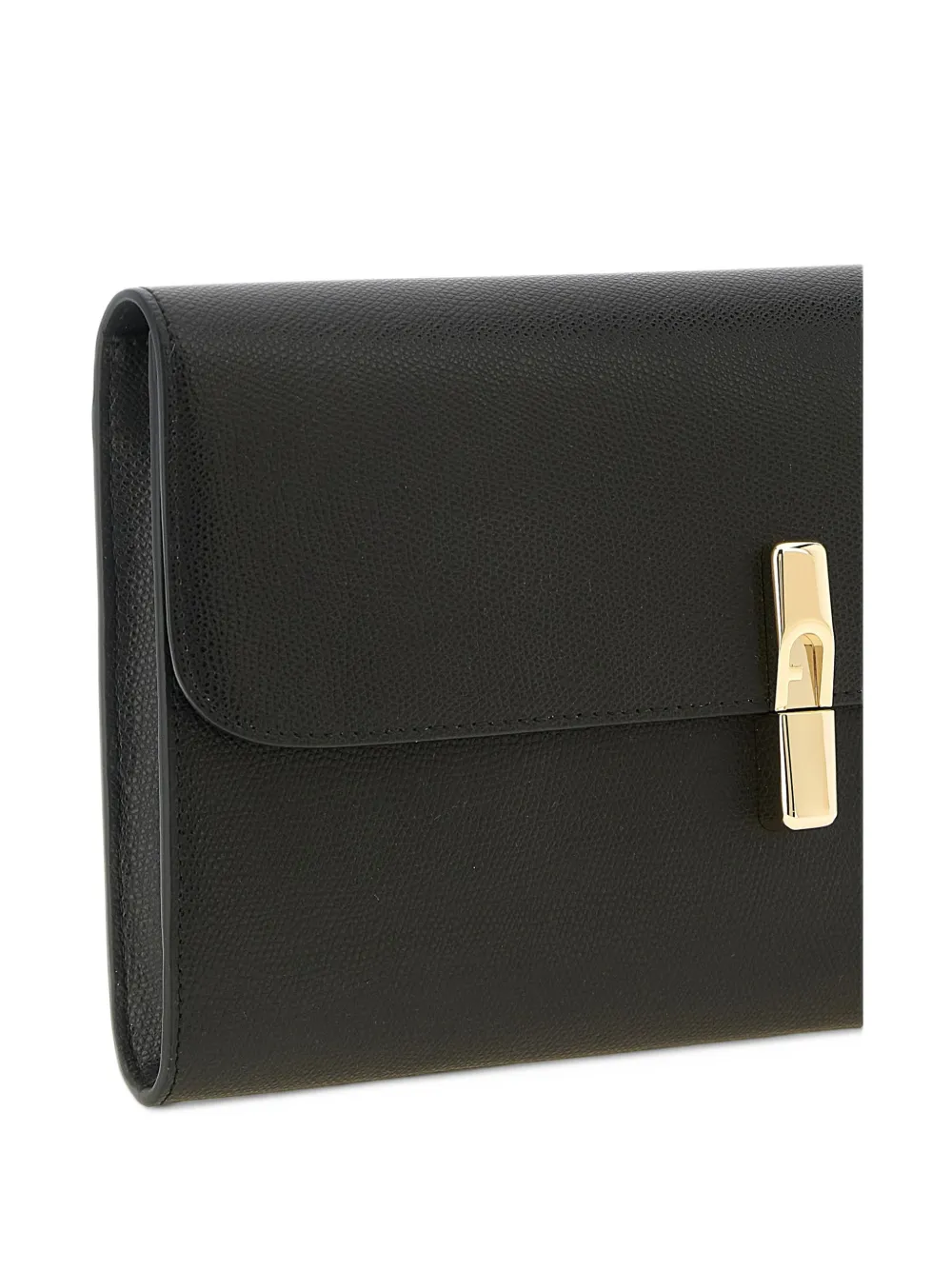 Furla Iride logo-plaque grained-leather clutch bag Zwart