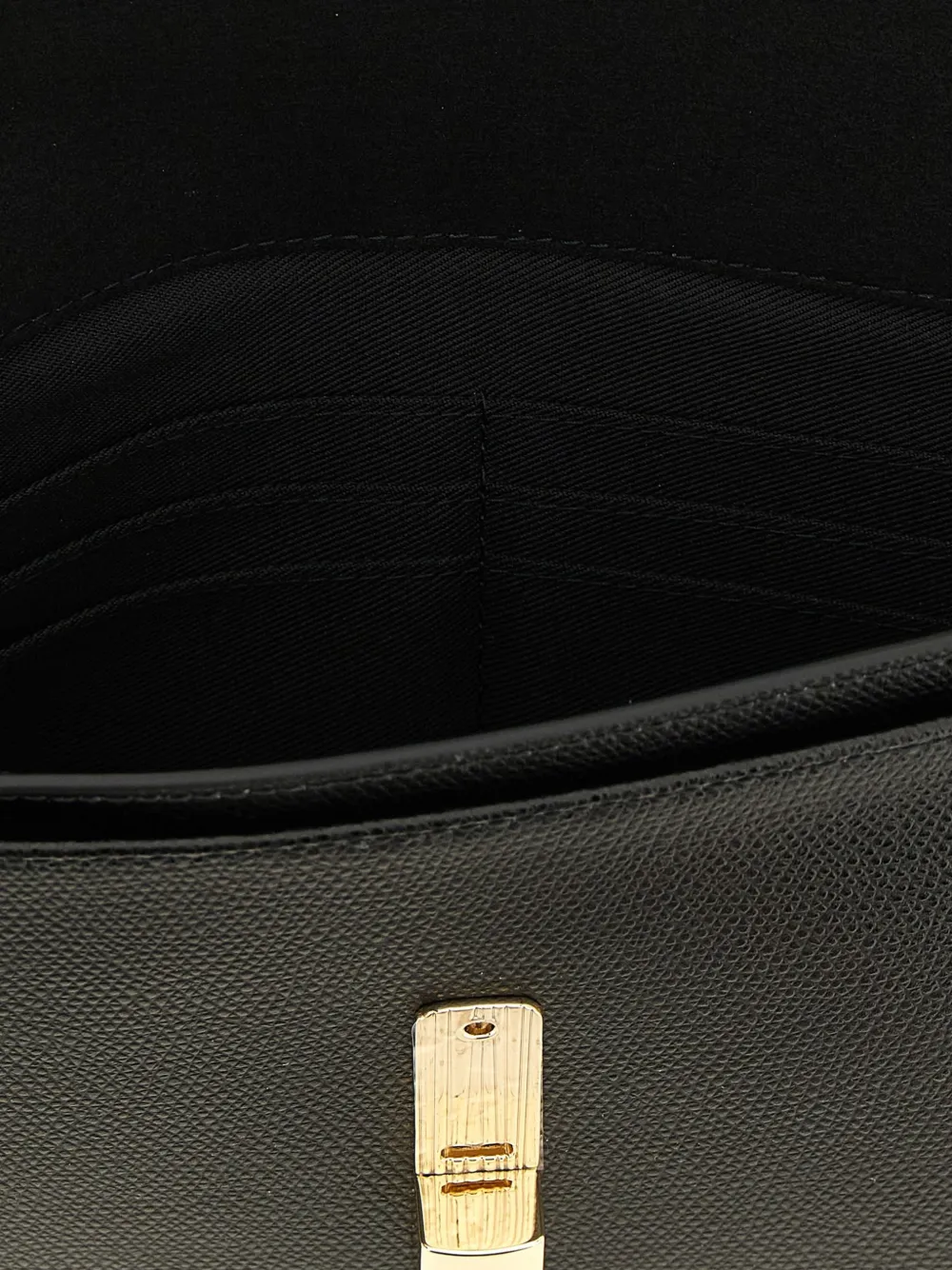 Furla Iride logo-plaque grained-leather clutch bag Zwart