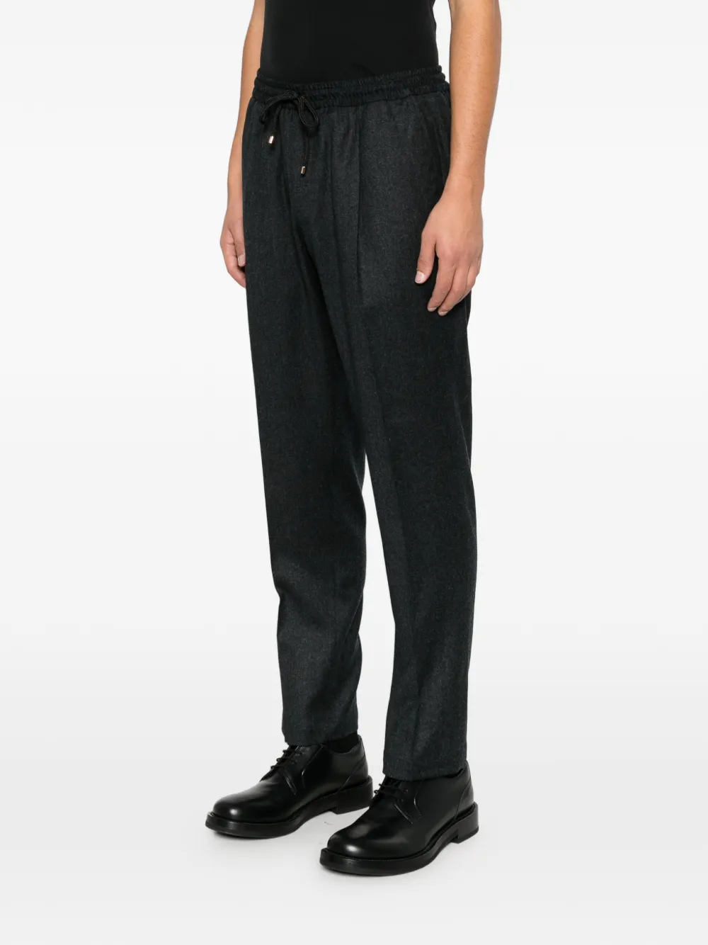 Briglia 1949 Wimbledon drawstring-waist pleated trousers Grijs