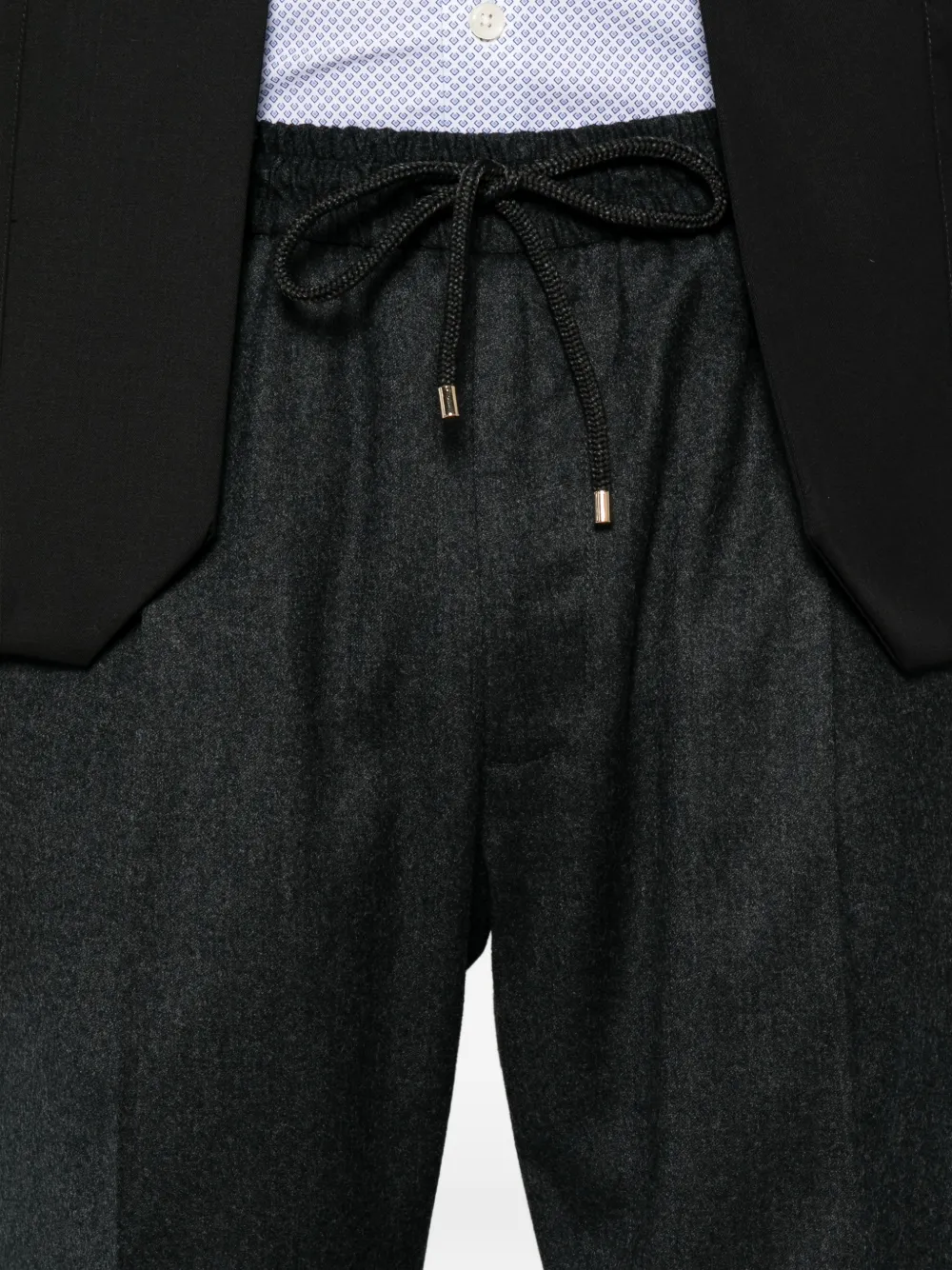 Briglia 1949 Wimbledon drawstring-waist pleated trousers Grijs