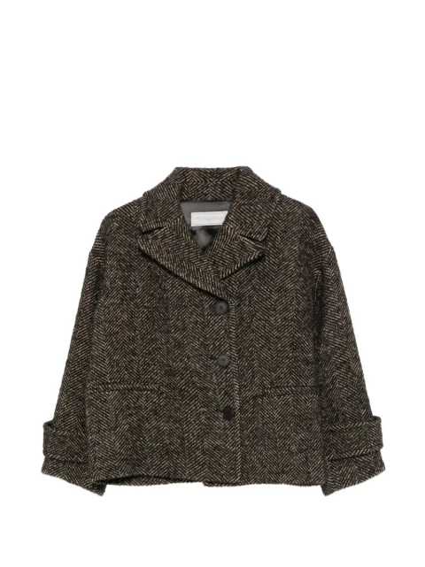 Antonelli herringbone-pattern notched-lapels jacket