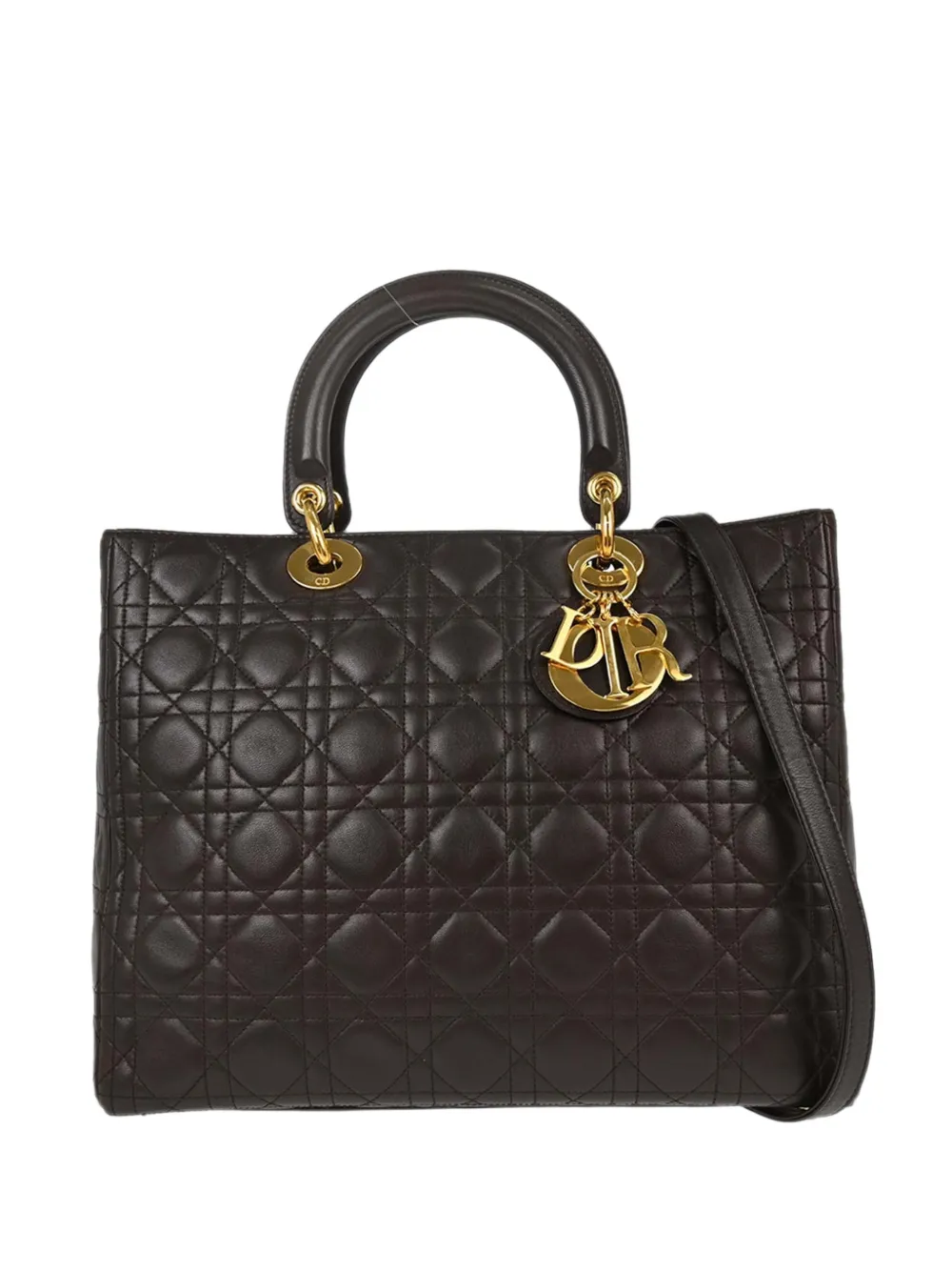 Christian Dior Pre-Owned Lady Dior Cannage tote bag - Braun