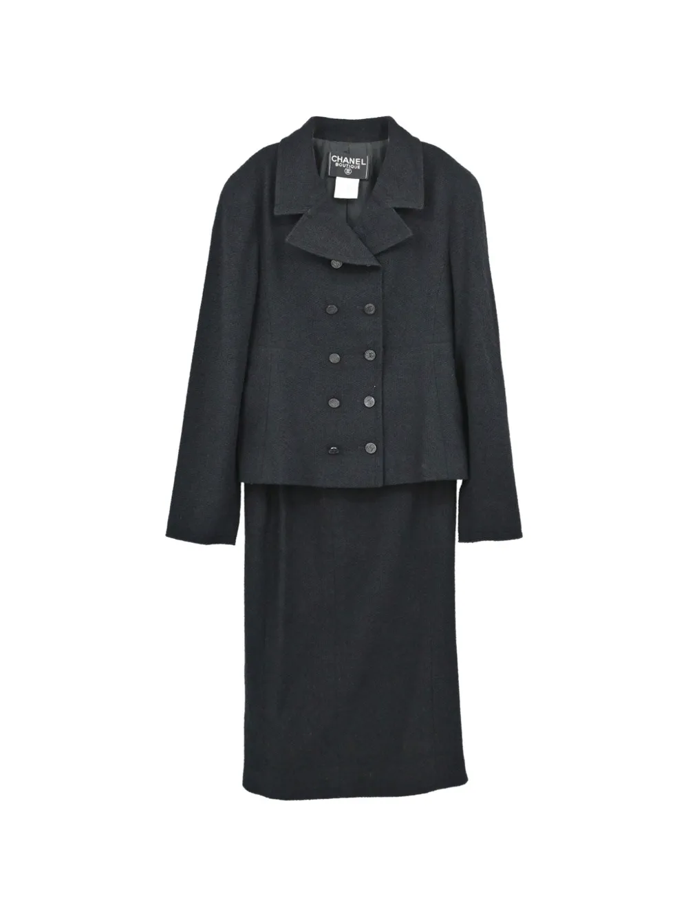 CHANEL Pre-Owned 1998 double-breasted skirt suit - Schwarz