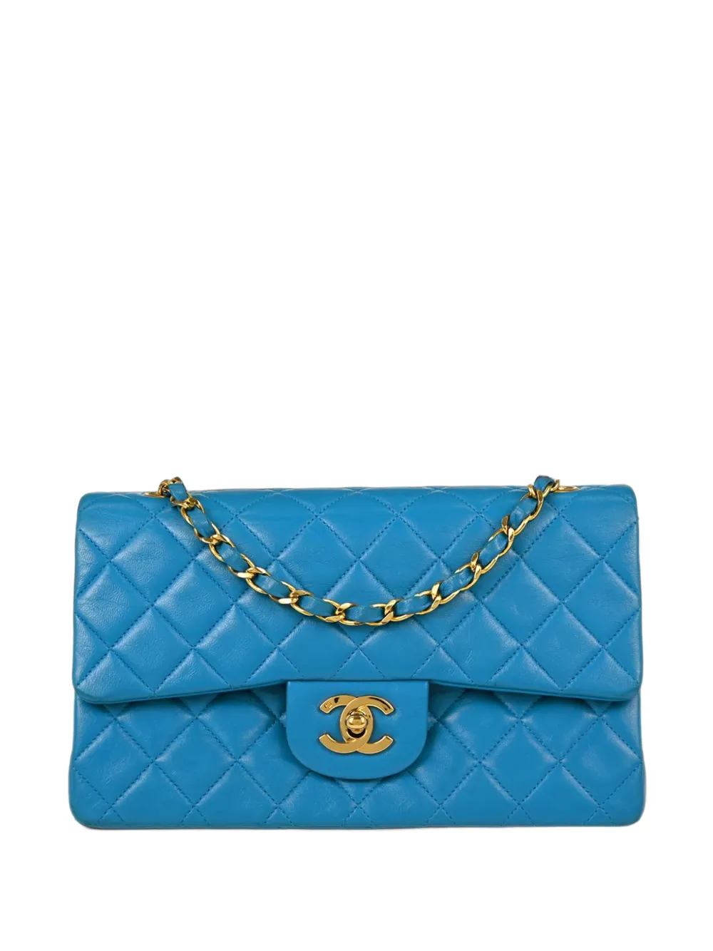 CHANEL Pre-Owned small quilted Classic Double Flap shoulder bag - Blau