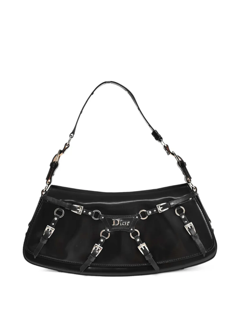 Christian Dior Pre-Owned Bondage buckle shoulder bag - Schwarz