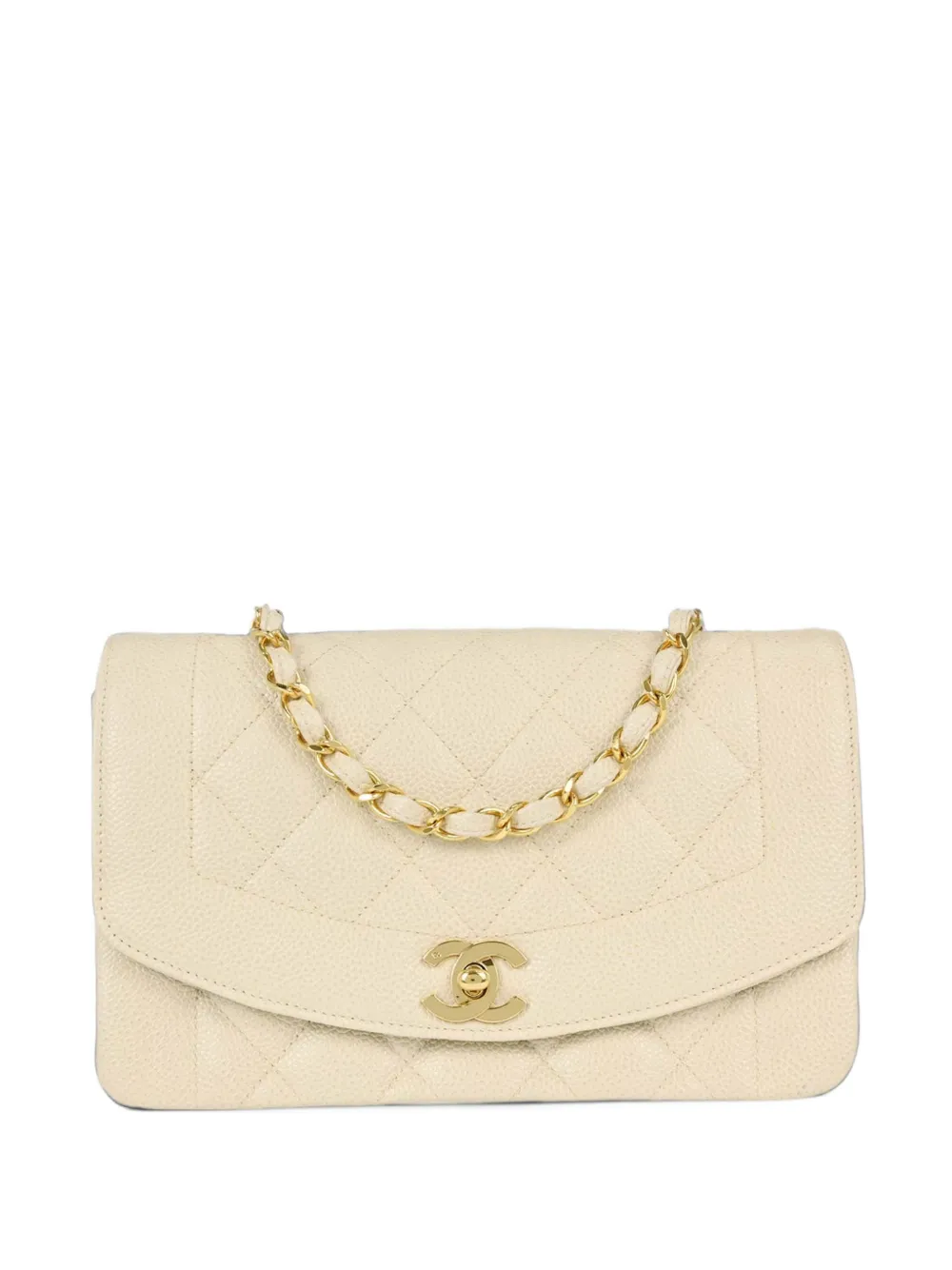 CHANEL Pre-Owned Diana shoulder bag - Nude