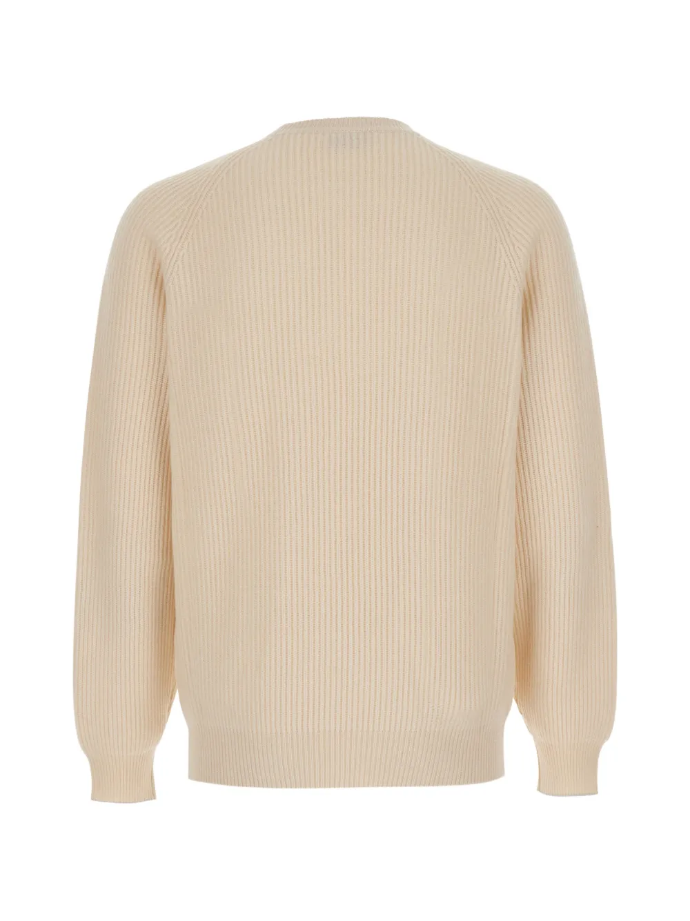 Brunello Cucinelli ribbed-knit raglan-sleeve sweater Beige