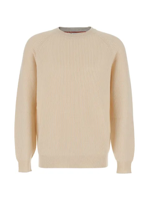 Brunello Cucinelli ribbed-knit raglan-sleeve sweater