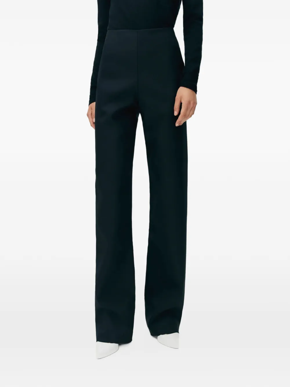 Adam Lippes Noam wool-silk trousers Zwart