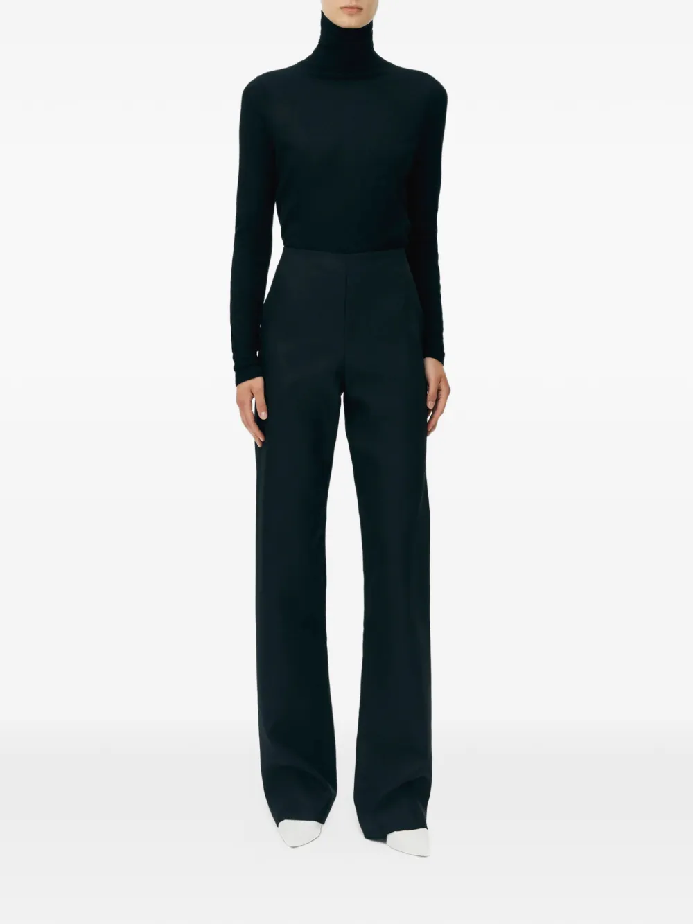 Adam Lippes Noam wool-silk trousers Zwart