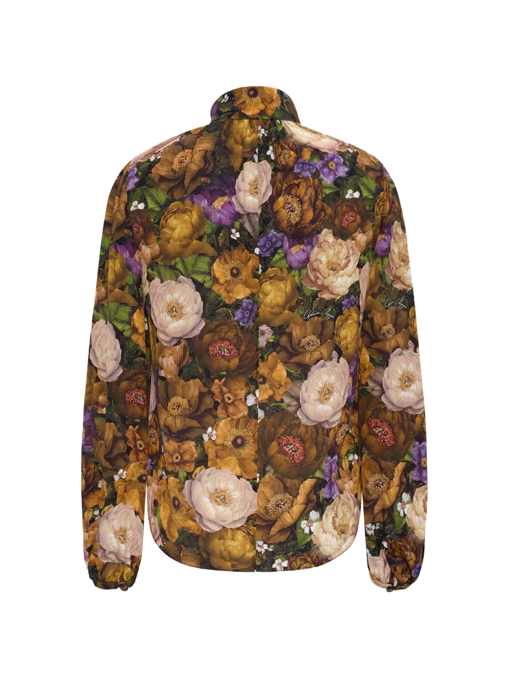 Adam Lippes Joan floral-print silk blouse Geel