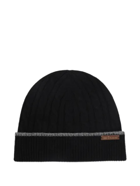 Kiton cable-knit beanie