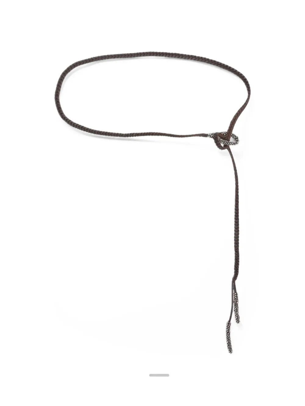 Antonelli braided bead-embellished belt - Brown