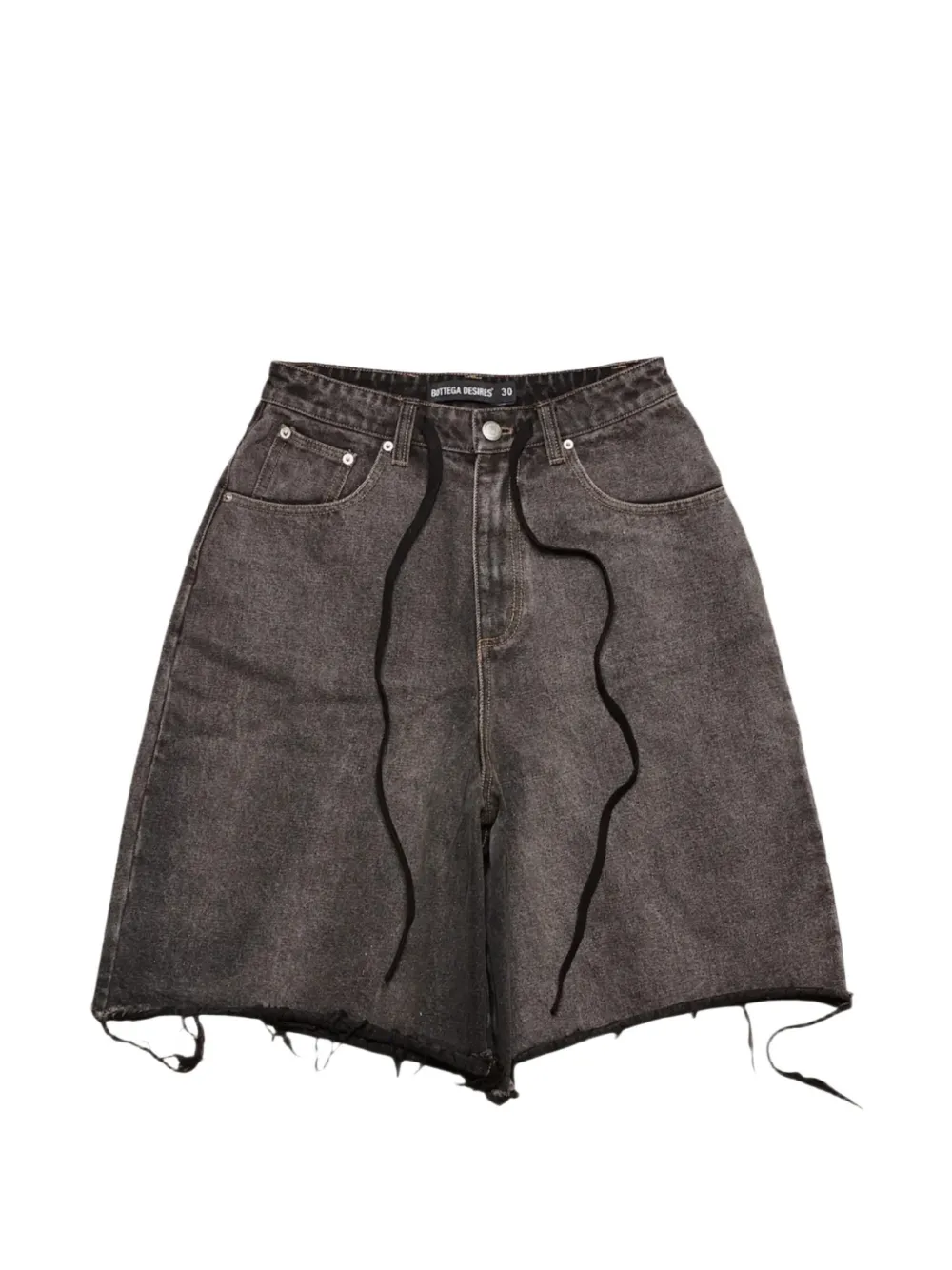 Bottega Desires 182 raw-cut denim shorts - Grau