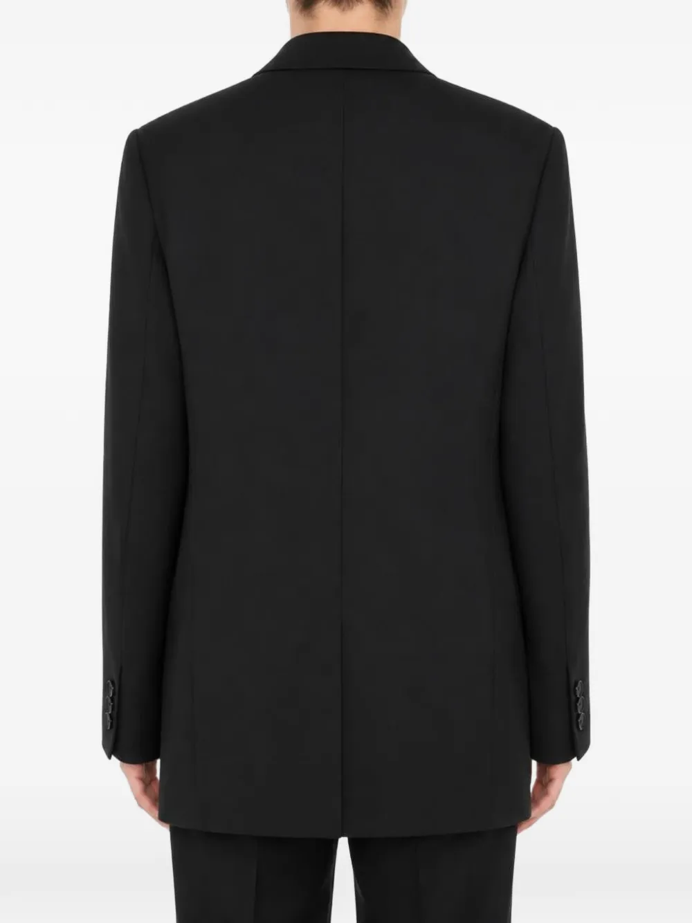 Moschino shawl-lapel wool jacket Zwart