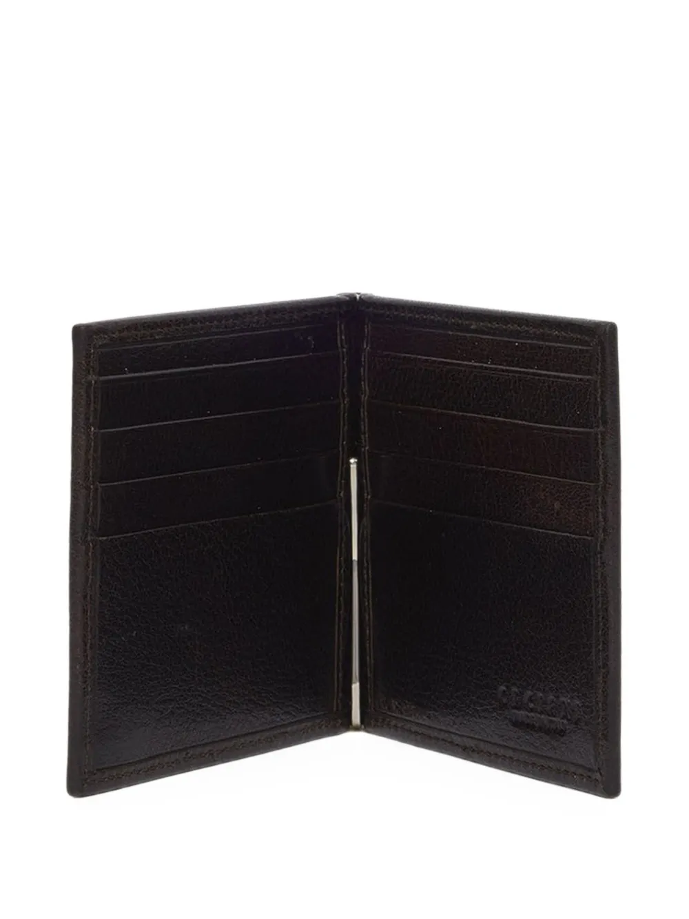 Orciani Lagoon billfold leather wallet Bruin