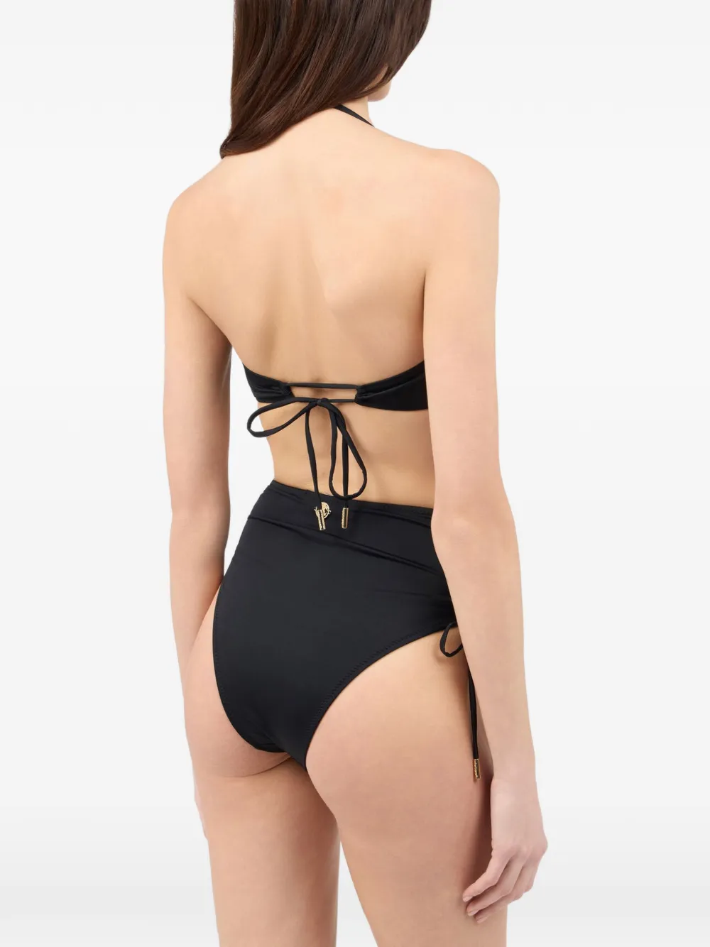 Roberto Cavalli stud-embellished leopard-print bikini Zwart