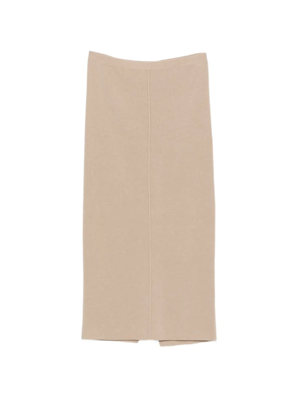 Antonelli ribbed-knit rear-slit skirt - Toni neutri